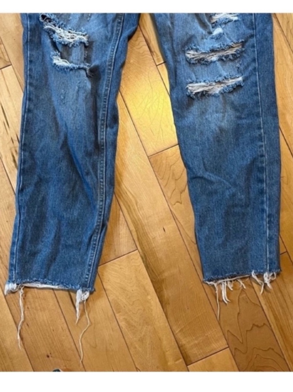 Free People We The Free Blossom High Rise distressed button fly jeans size 29 - Picture 3 of 10